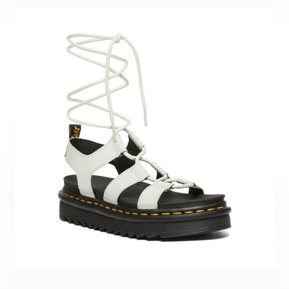 NARTILLA DR MARTENS WOMEN'S LEATHER GLADIATOR SANDALS - Picture 1 of 6